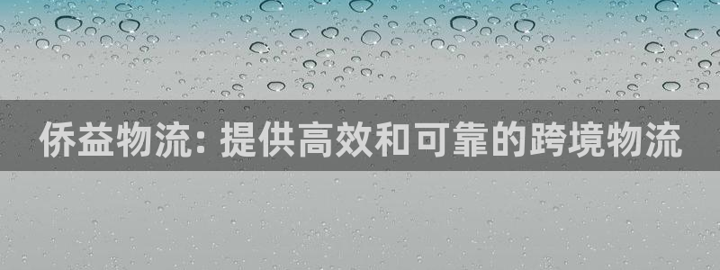 28圈合法吗：侨益物流: 提供高效和