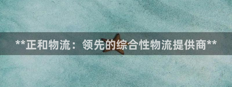28圈注册官网：**正和物流：领先的